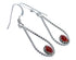 Red Opal Authentic Sterling Silver Navajo Hook Dangle Earrings BX119646